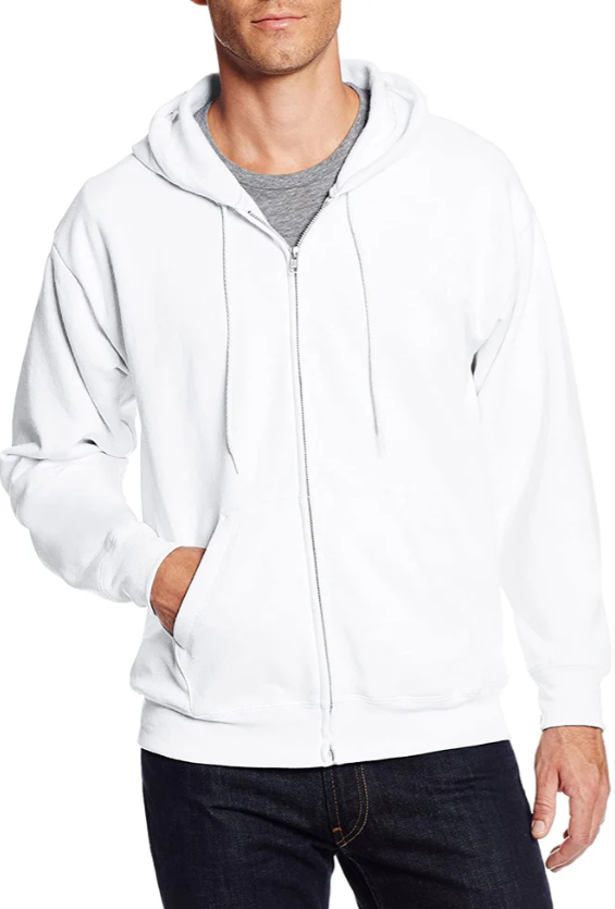 Men’s Full-Zip Fleece Hoodie – Casual Pullover Sweatshirt with Drawstring Hood