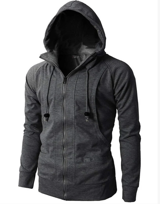 Men’s Lightweight Hooded Zip-Up Sweatshirt