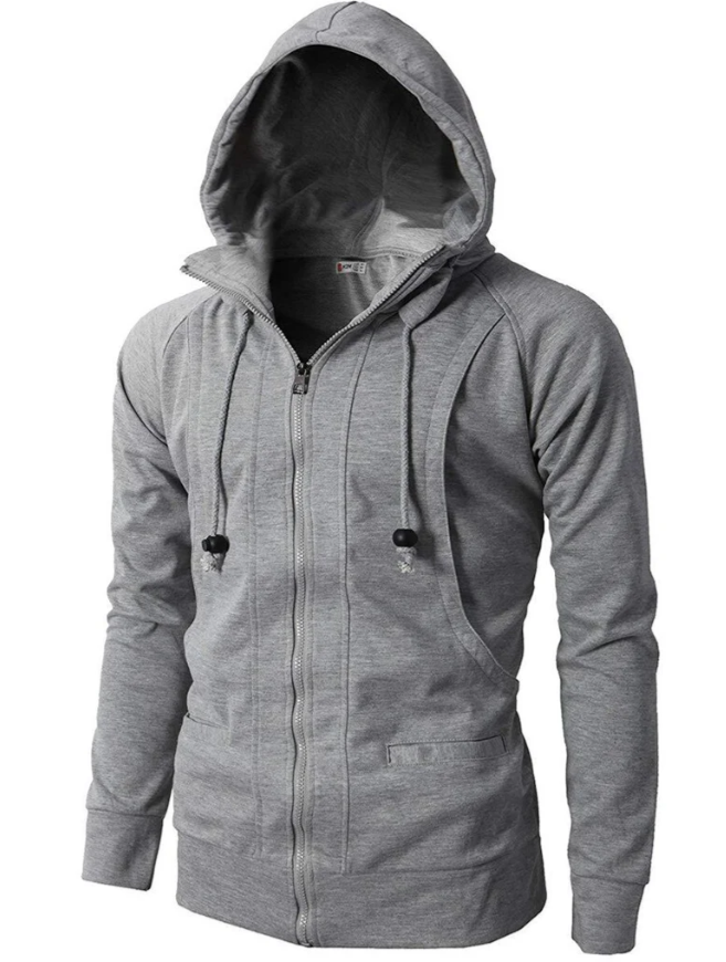 Men’s Lightweight Hooded Zip-Up Sweatshirt